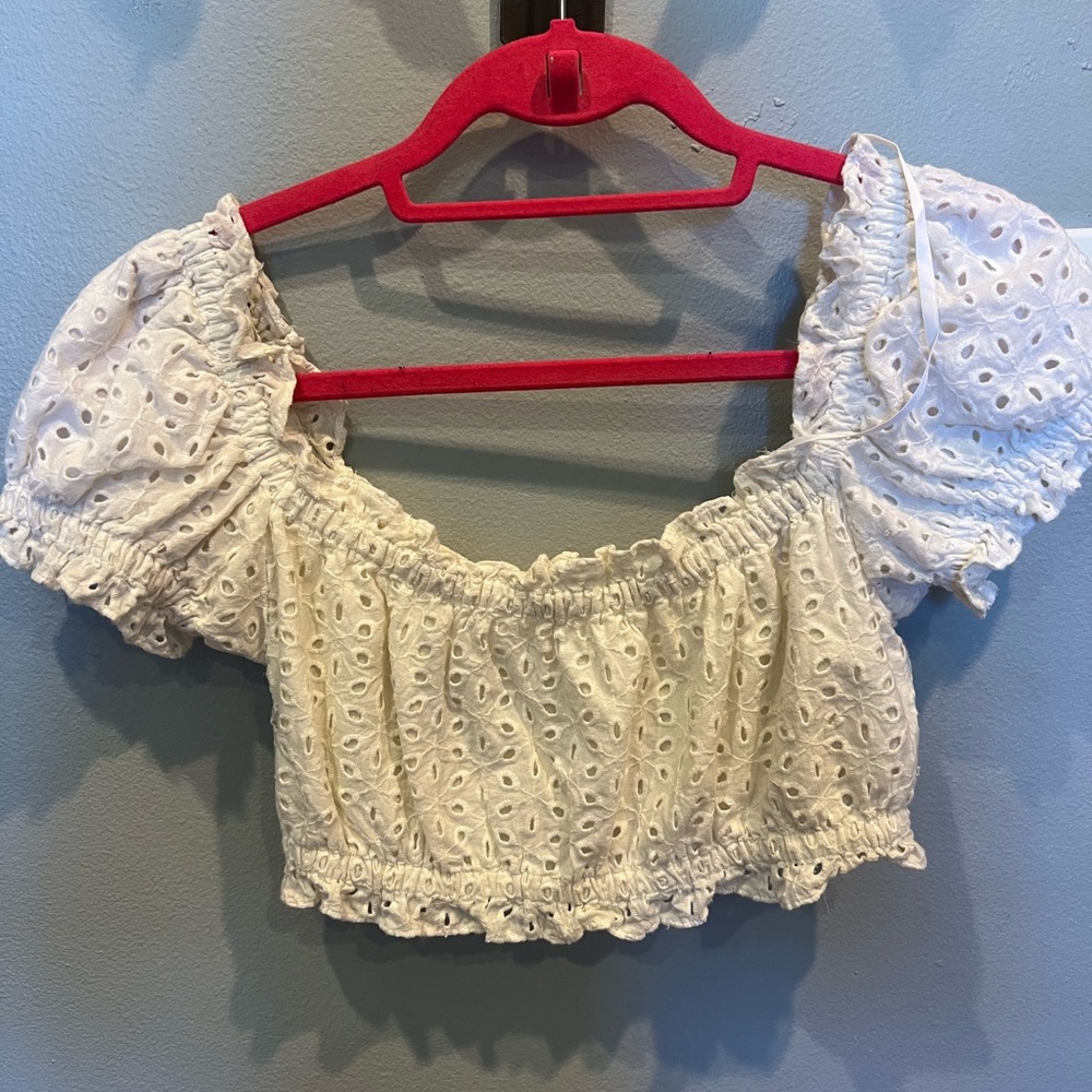 Aritzia Eyelet Top